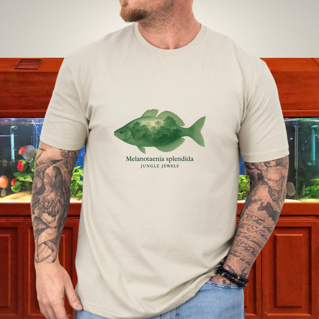 Jungle Jewels Tee – Eastern Rainbowfish Double Exposure Design
