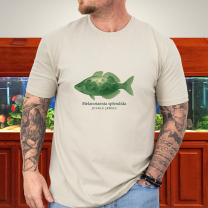 Jungle Jewels Tee – Eastern Rainbowfish Double Exposure Design