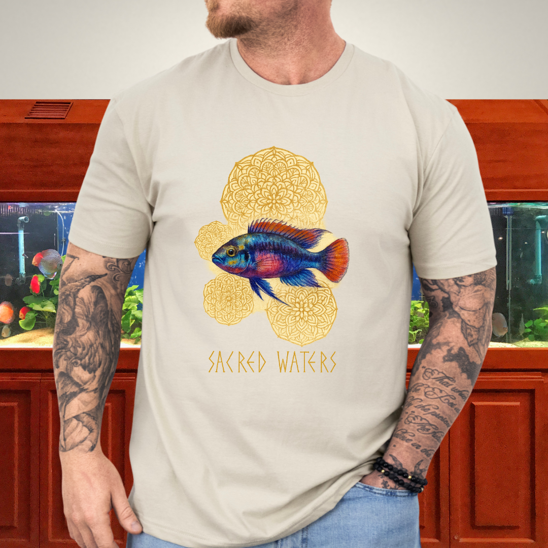 Sacred Waters Tee – Kribensis with Mandala Geometry Design
