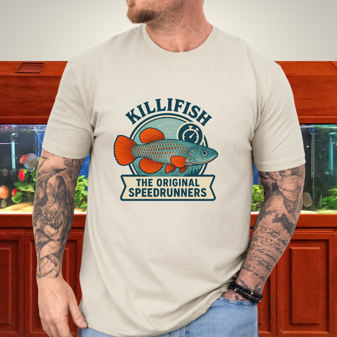 Original Speedrunners Tee – Korthausae Killifish Badge Design