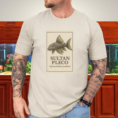 Sultan Pleco Tee – Realistic Etching Catfish Design-T-Shirt-Fish &amp; Friends Tees