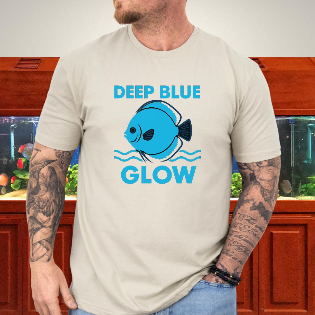Deep Blue Glow Discus Fish Retro Tee-T-Shirt-Fish &amp; Friends Tees