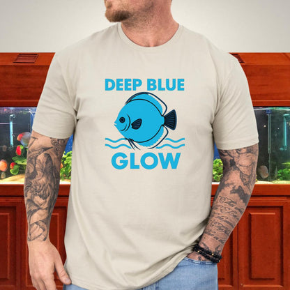 Deep Blue Glow Discus Fish Retro Tee-T-Shirt-Fish &amp; Friends Tees
