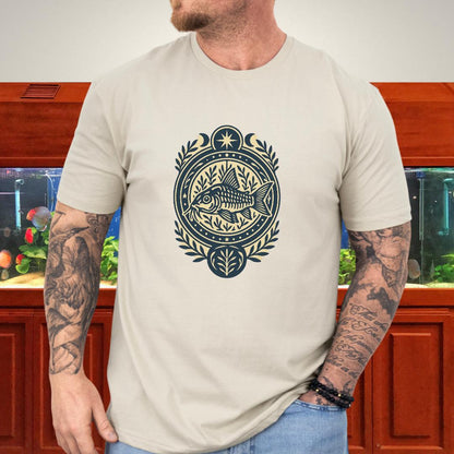 Mystic Bronze Cory Tee – Mandala Spirit Aquarium Design-T-Shirt-Fish &amp; Friends Tees