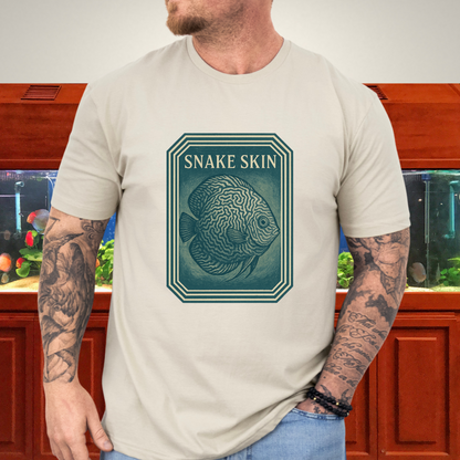 Retro Geometric Snake Skin Discus Tee
