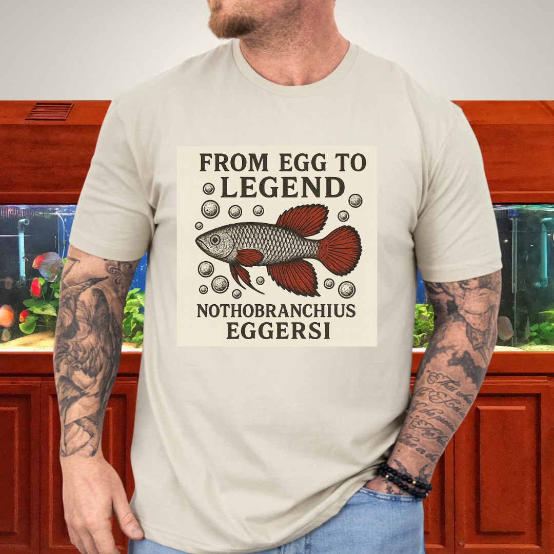 From Egg to Legend Tee – Eggersi Killifish Lithograph Design