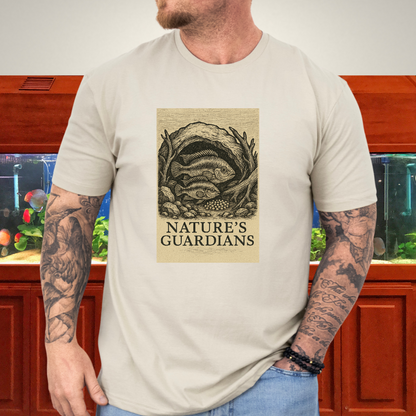 Nature’s Guardians Tee – Kribensis Pair Woodcut Illustration