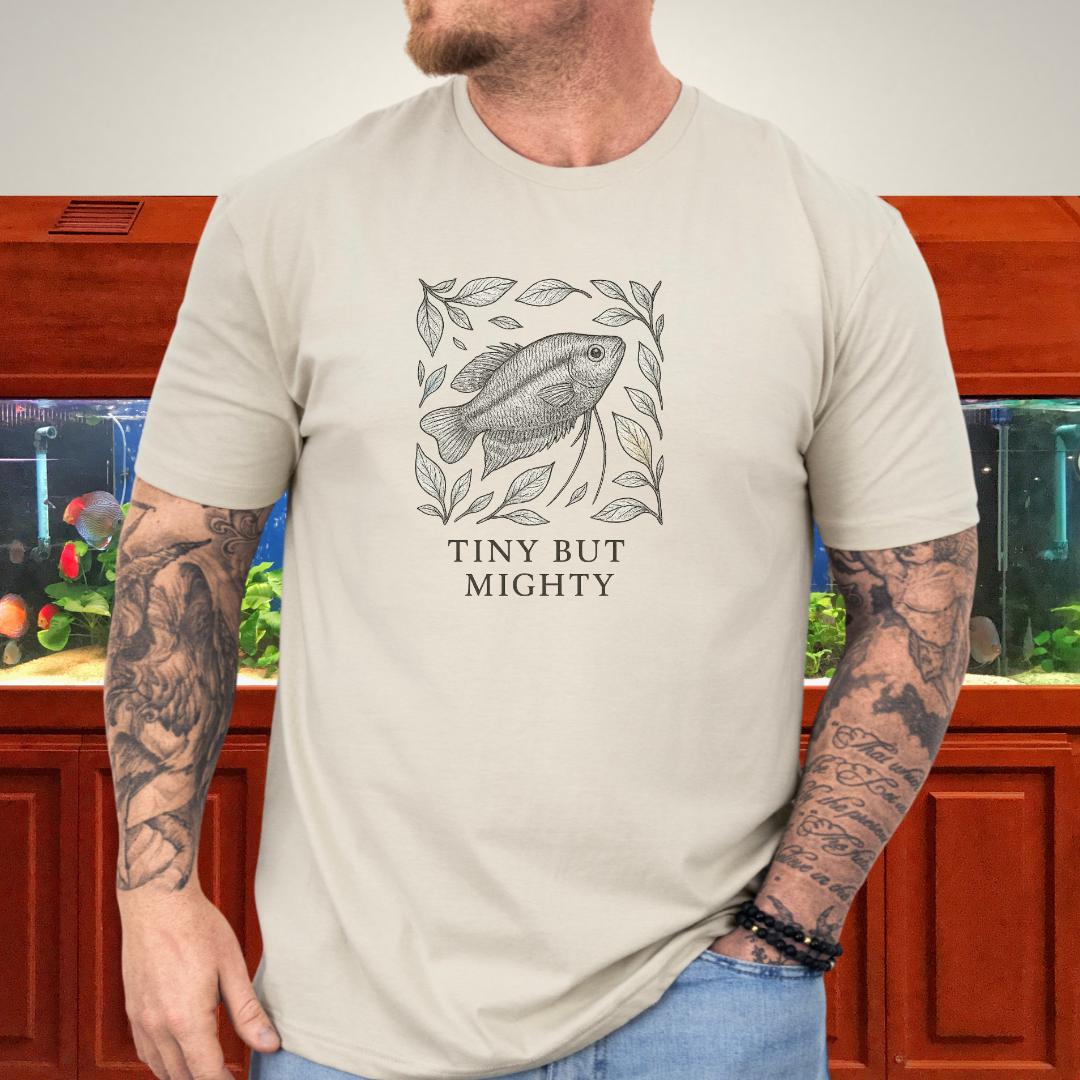 Tiny But Mighty Tee – Sparkling Gourami Hand-Sketched Design