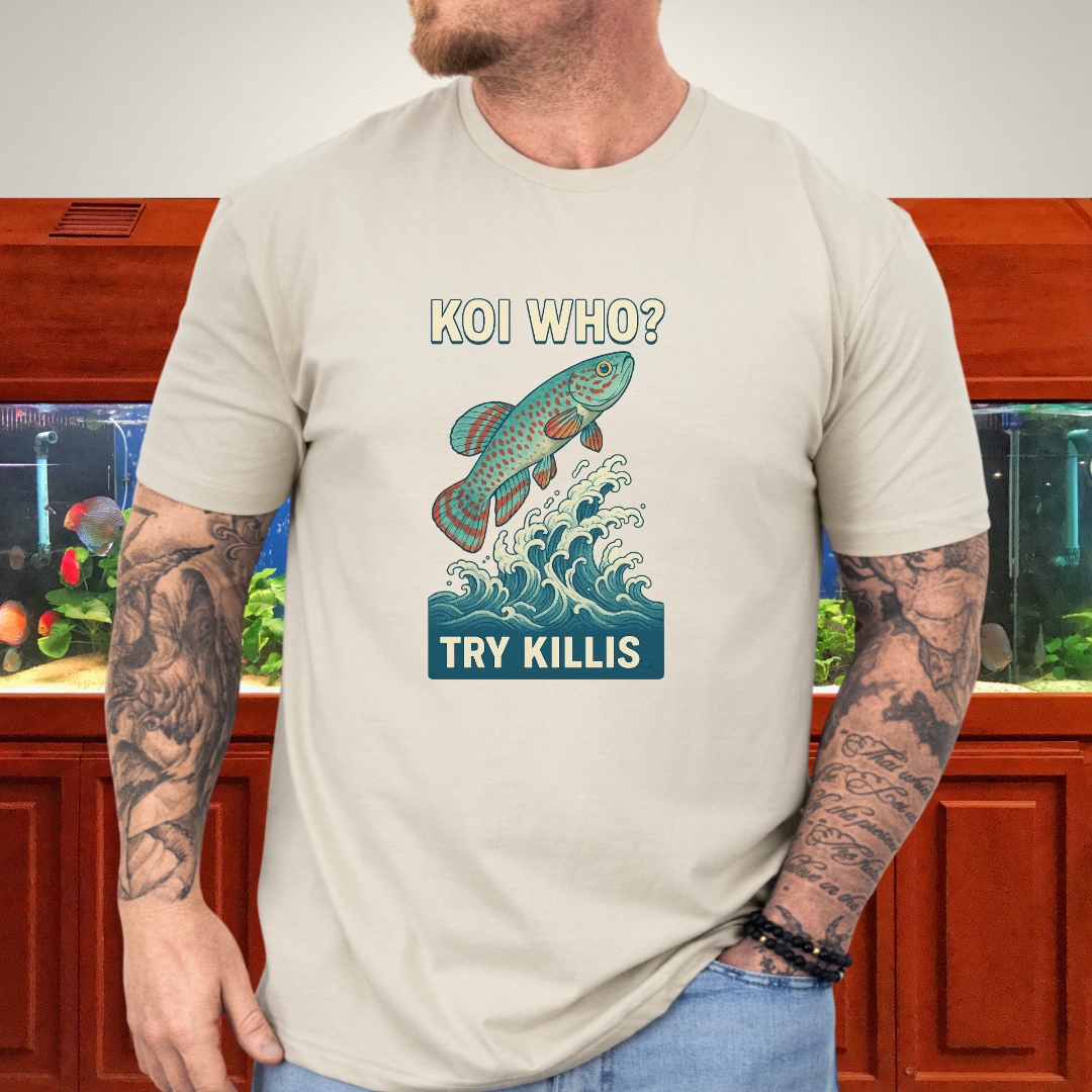 Koi Who? Try Killis Tee – Gardneri Killifish Ukiyo-e Style