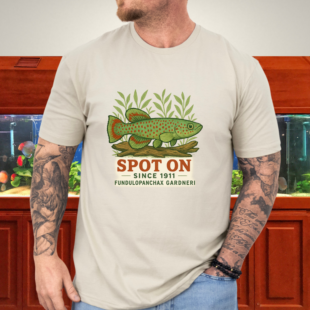 Spot On Since 1911 Tee – Gardneri Killifish Retro Design