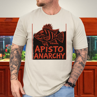 Apisto Anarchy Tee – Punk Band Poster Cichlid Design