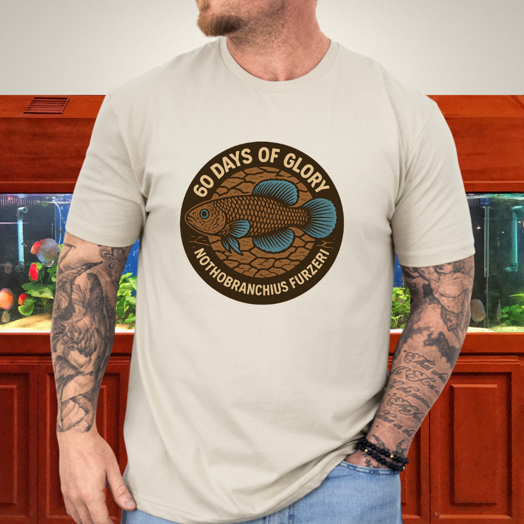 60 Days of Glory Tee – Nothobranchius furzeri Annual Killifish