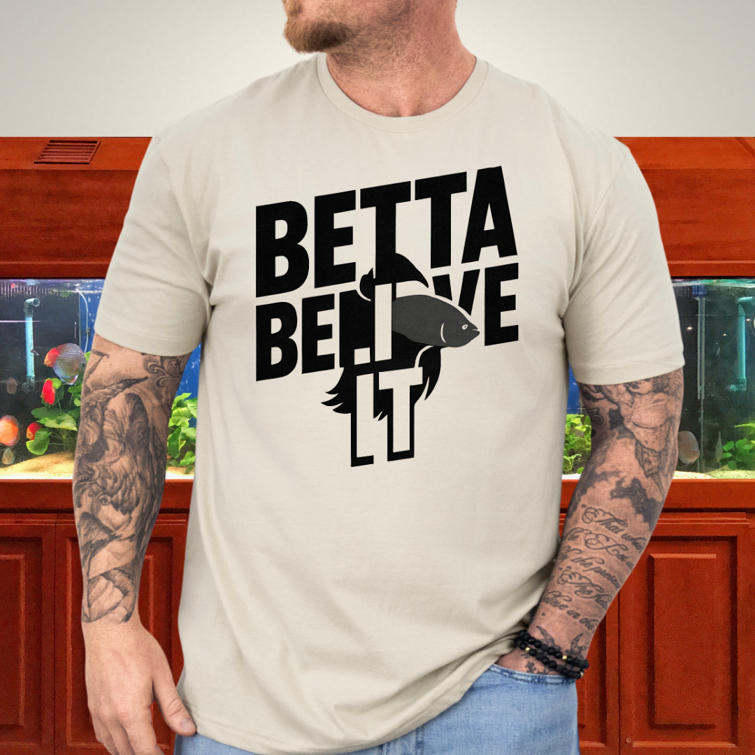 Stencil Betta Fish T-Shirt – Betta Believe It