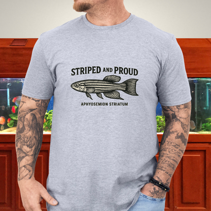 Striped and Proud Tee – Aphyosemion Striatum Retro Banner