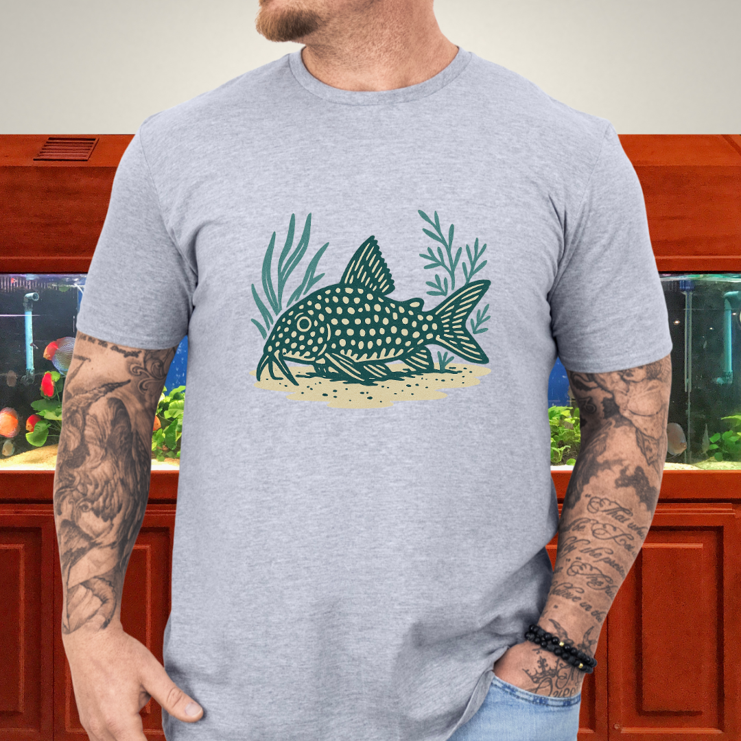 Spotted Grace Tee – Realistic Sterba’s Cory Catfish Design