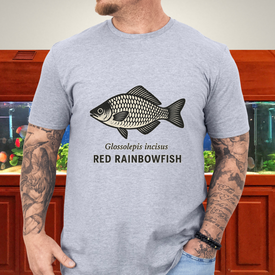 Lake Sentani Rainbowfish Shirt – Bold Red Fish Design
