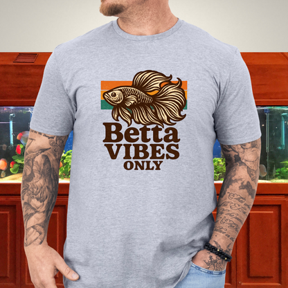 Retro 70s Betta Fish T-Shirt – Groovy Psychedelic Design