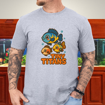 Tiny Titans Tee – Kawaii Dwarf Cichlid Cartoon Design