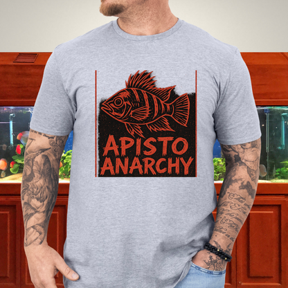 Apisto Anarchy Tee – Punk Band Poster Cichlid Design