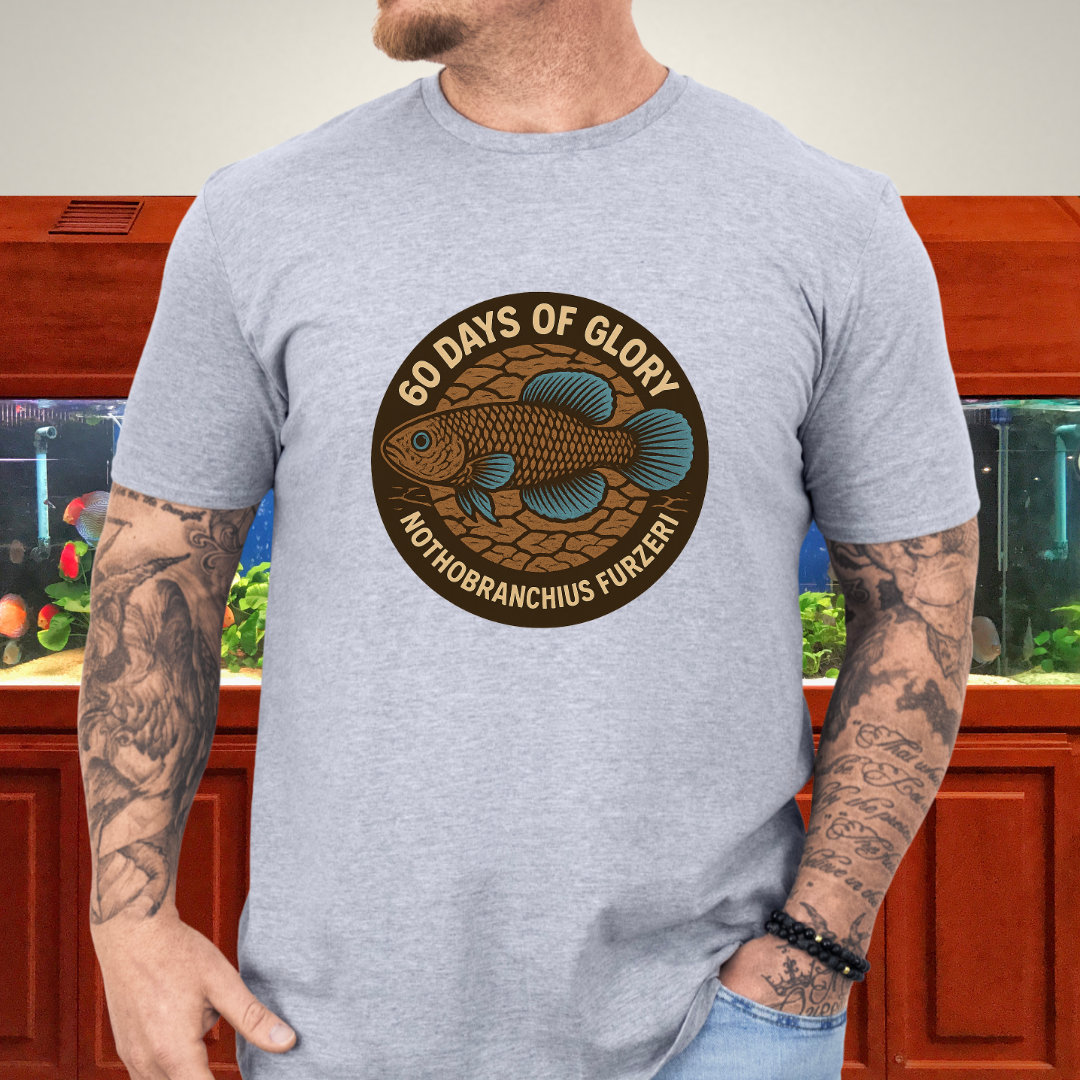 60 Days of Glory Tee – Nothobranchius furzeri Annual Killifish