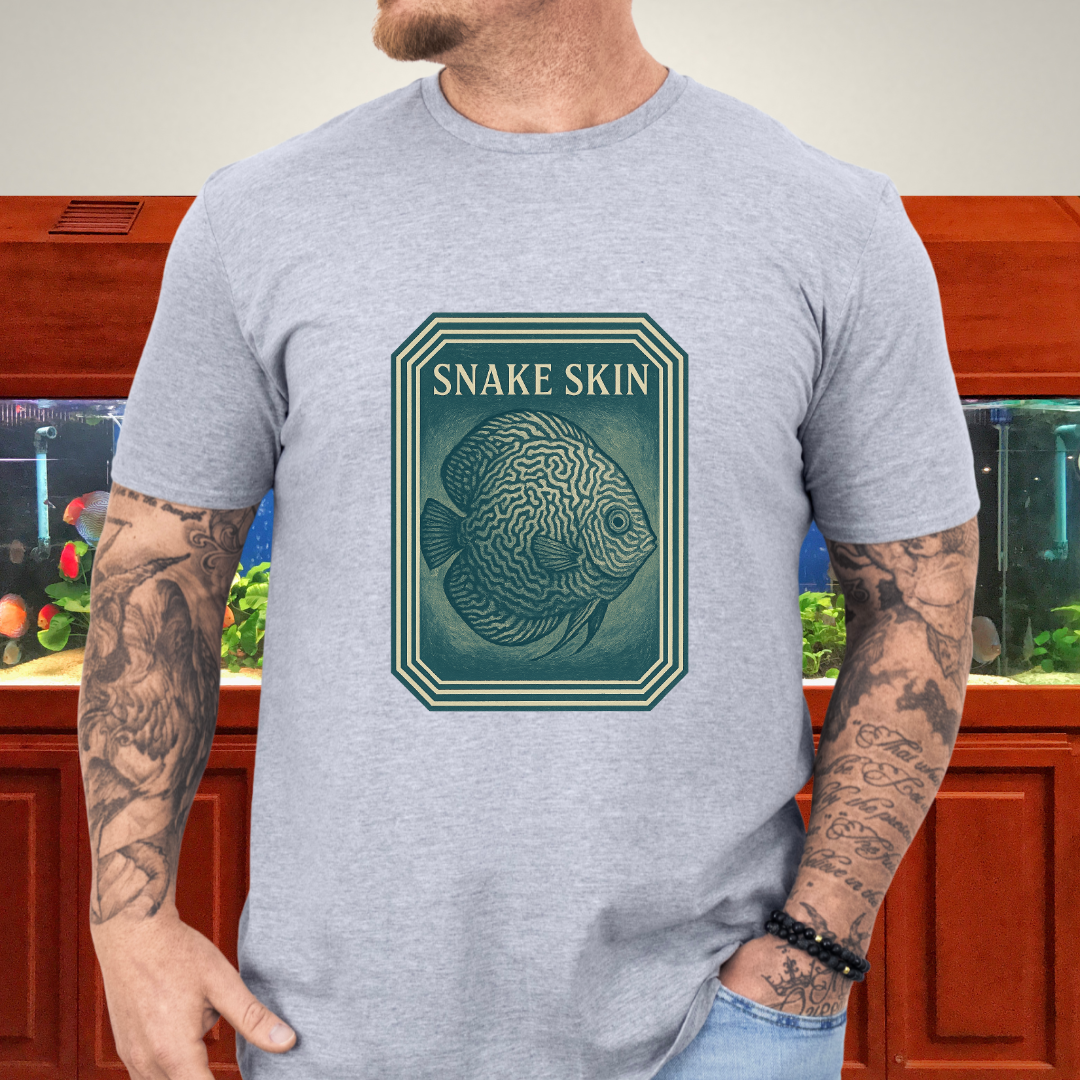 Retro Geometric Snake Skin Discus Tee