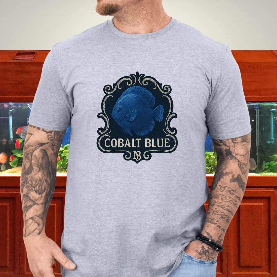 Majestic Retro Badge Cobalt Blue Discus Tee