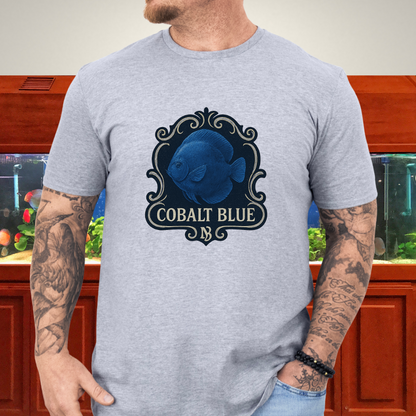 Majestic Retro Badge Cobalt Blue Discus Tee