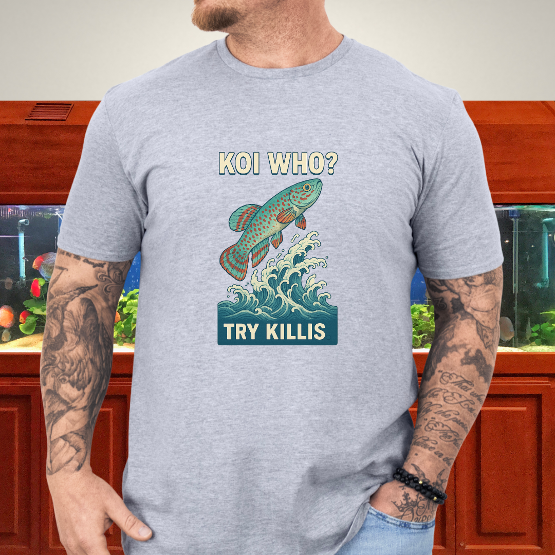 Koi Who? Try Killis Tee – Gardneri Killifish Ukiyo-e Style