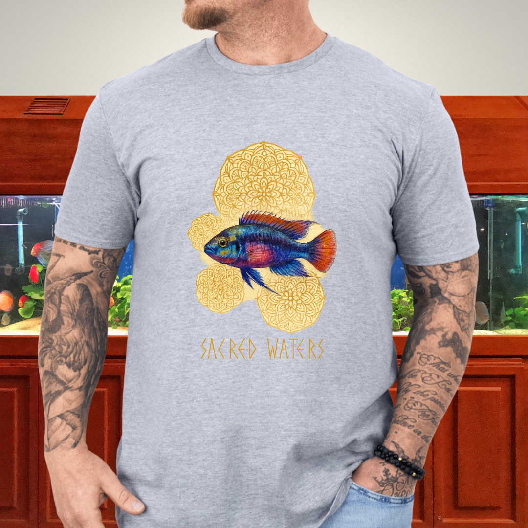 Sacred Waters Tee – Kribensis with Mandala Geometry Design