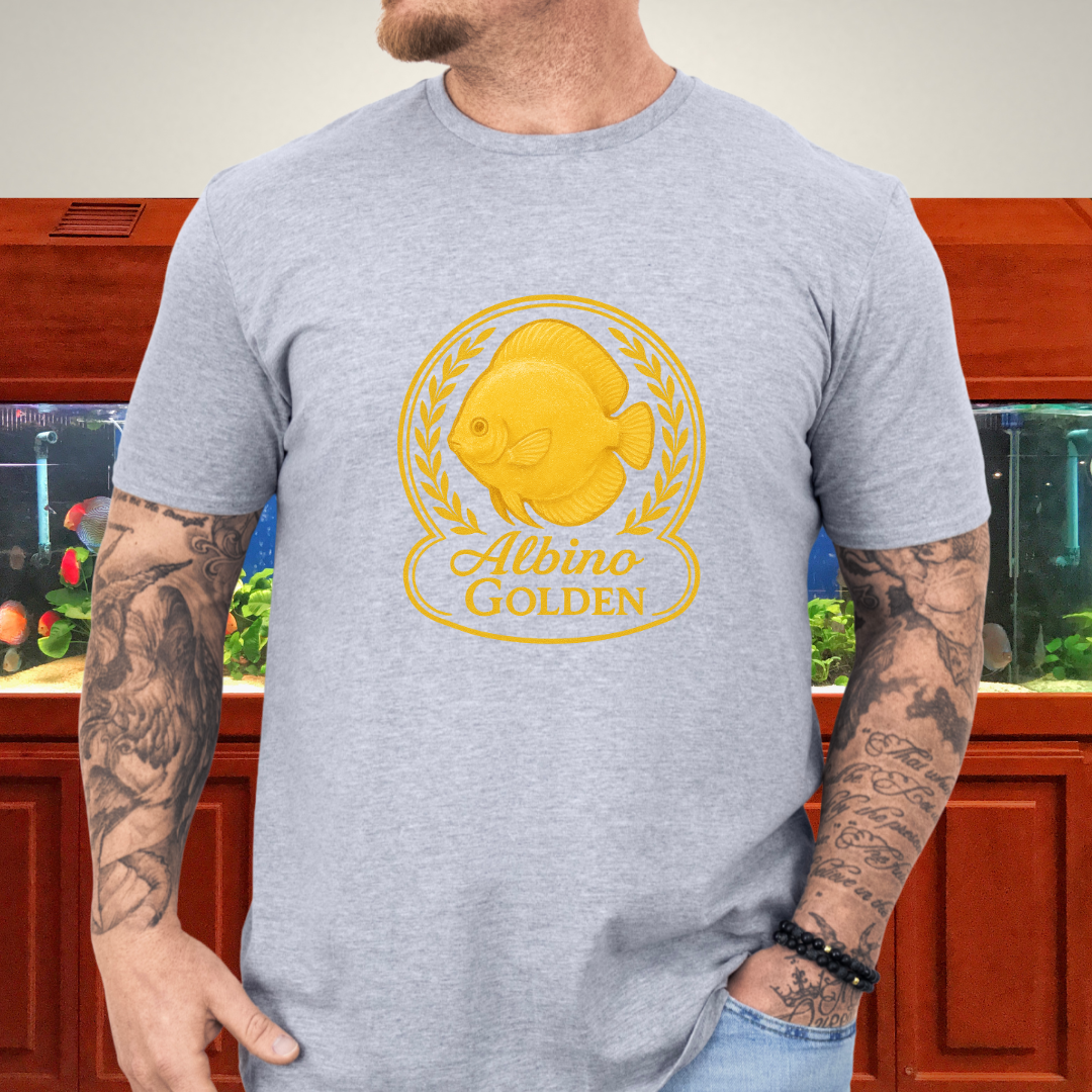 Radiant Golden Discus Retro Emblem Tee