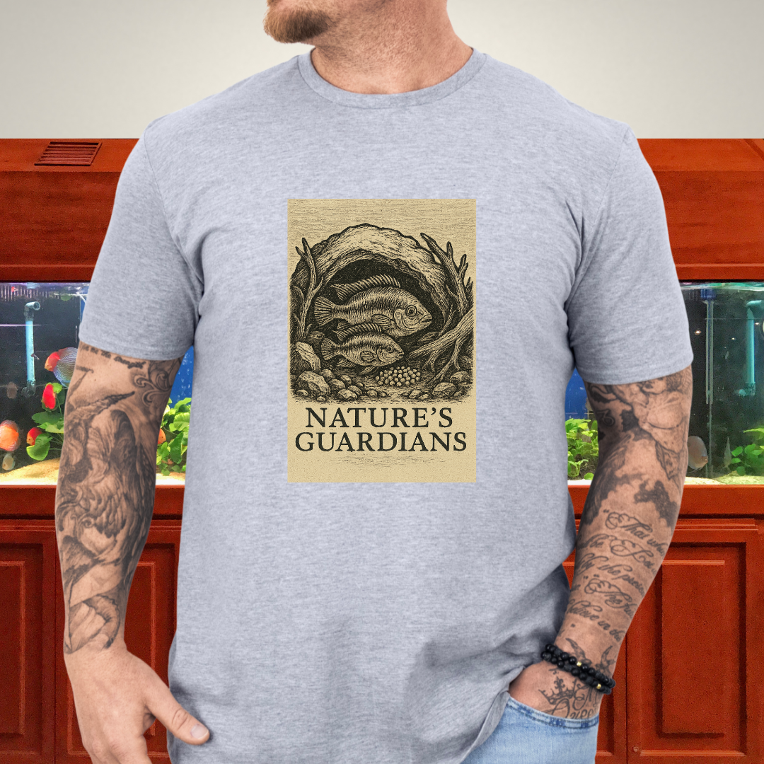 Nature’s Guardians Tee – Kribensis Pair Woodcut Illustration