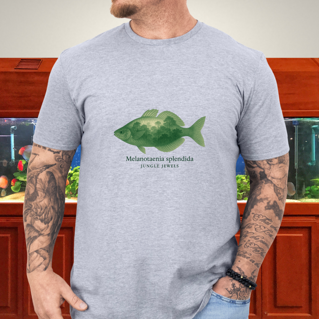 Jungle Jewels Tee – Eastern Rainbowfish Double Exposure Design