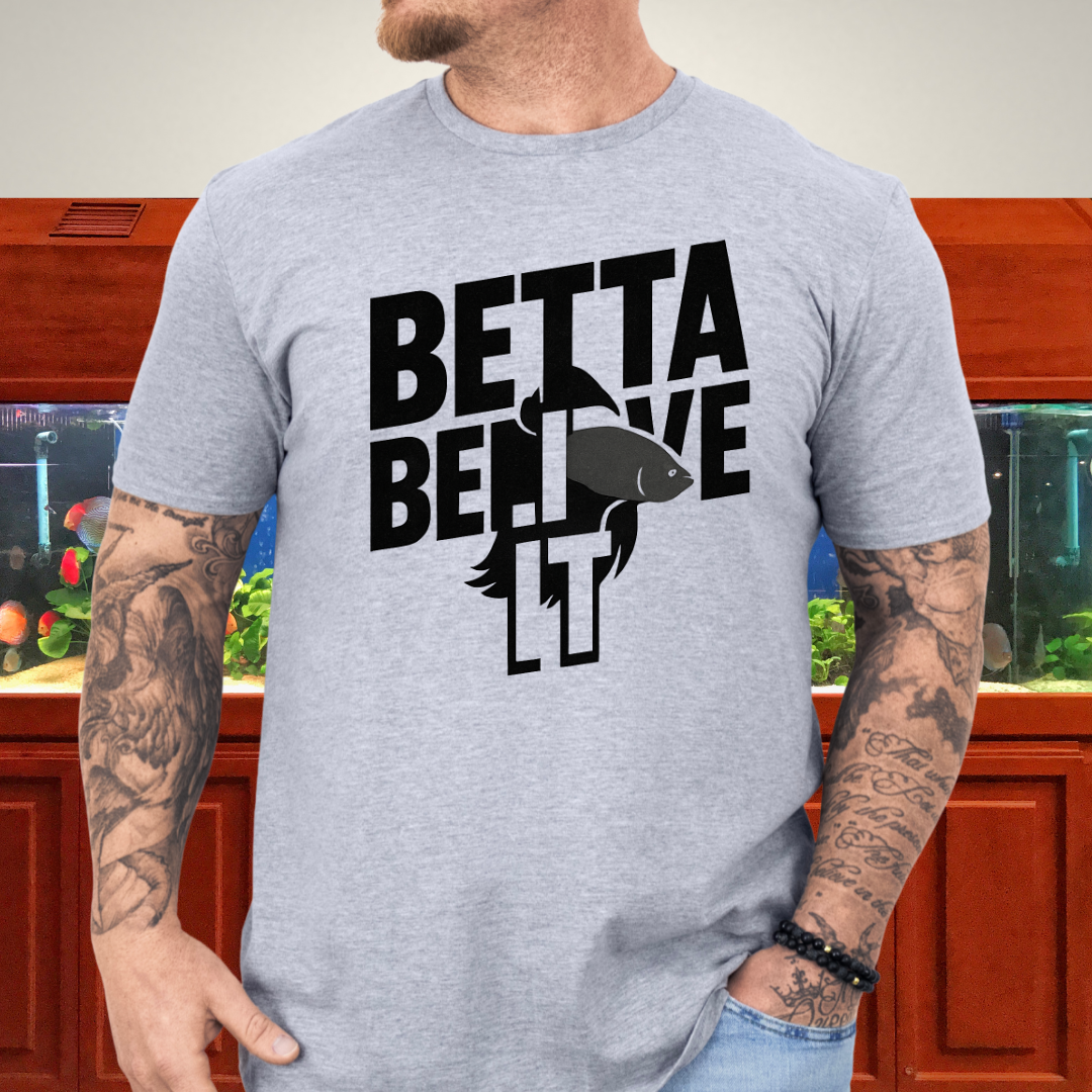 Stencil Betta Fish T-Shirt – Betta Believe It