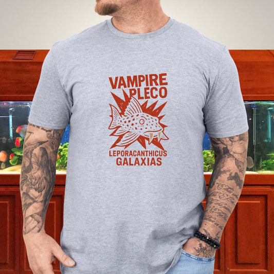 Vampire Pleco Tee – Punk Stencil Catfish Design