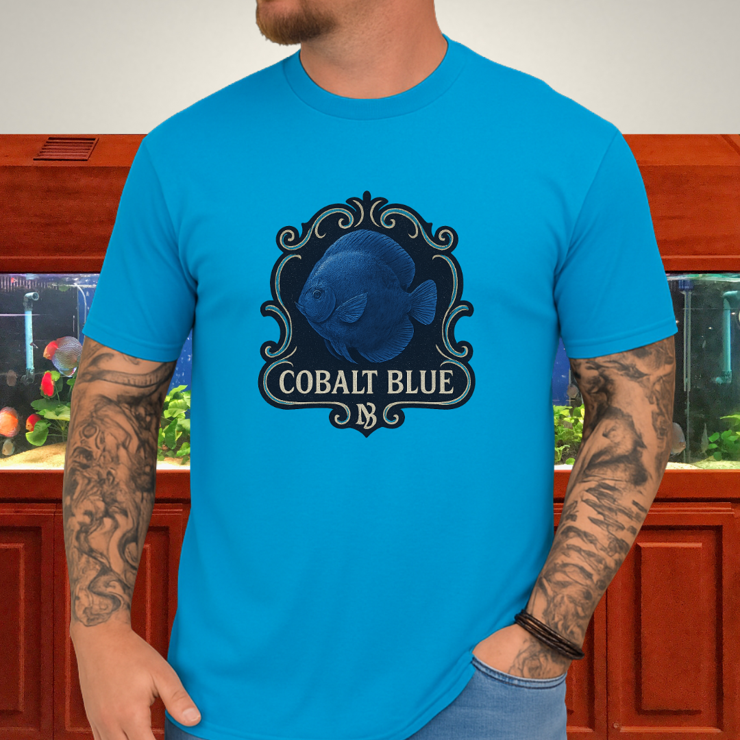 Majestic Retro Badge Cobalt Blue Discus Tee