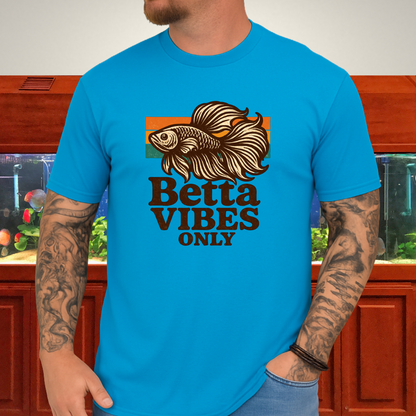 Retro 70s Betta Fish T-Shirt – Groovy Psychedelic Design
