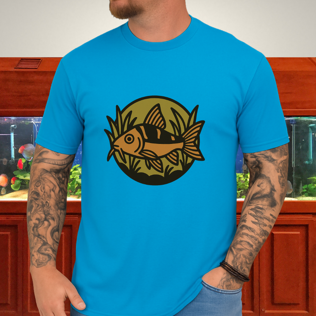 Corydoras Logo Shirt – Earthy Brown & Olive Badge Style