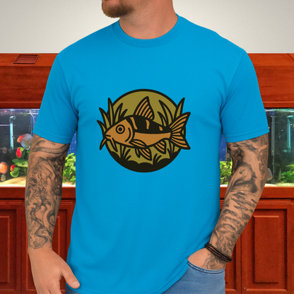 Corydoras Logo Shirt – Earthy Brown & Olive Badge Style