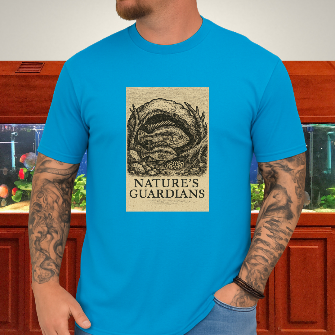 Nature’s Guardians Tee – Kribensis Pair Woodcut Illustration