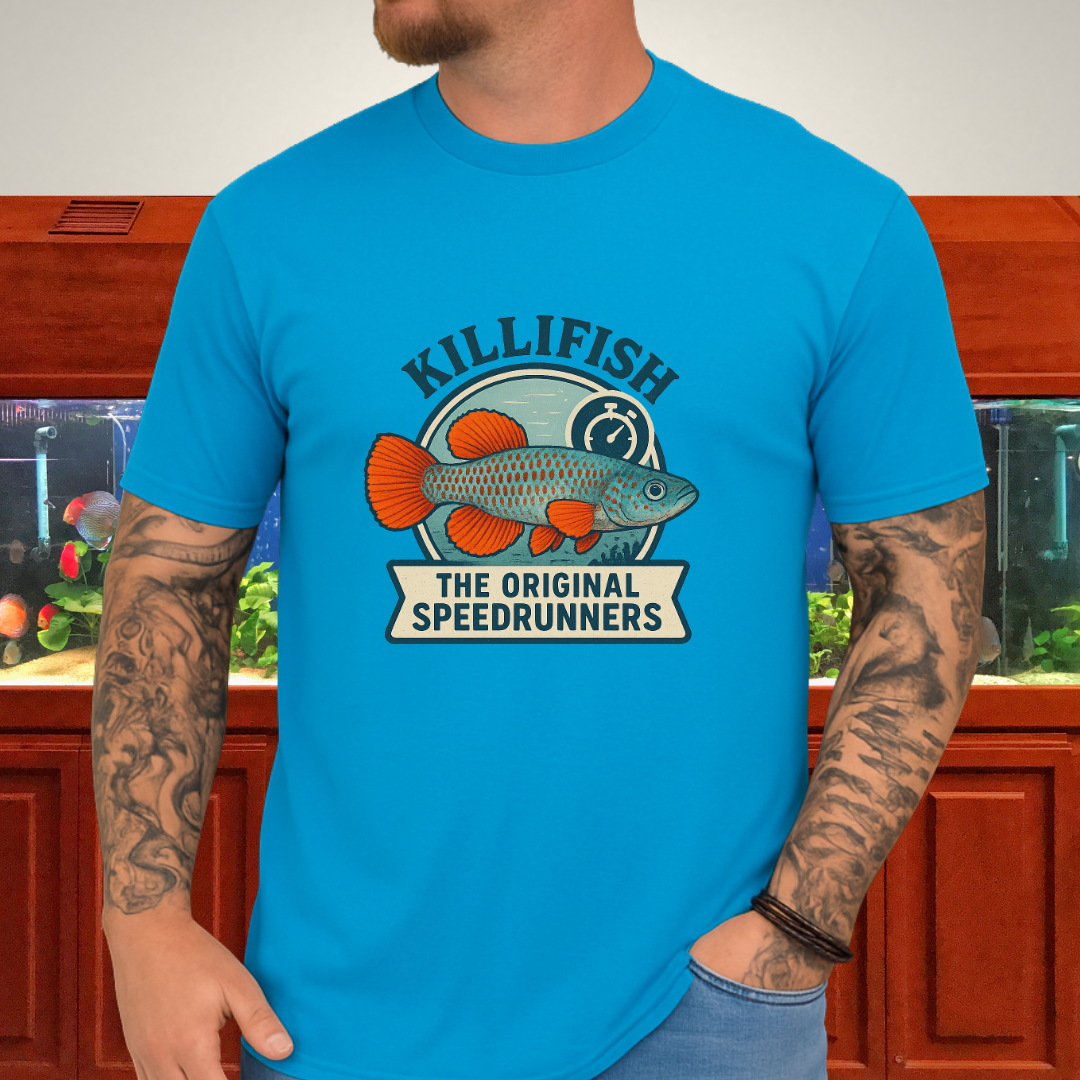Original Speedrunners Tee – Korthausae Killifish Badge Design