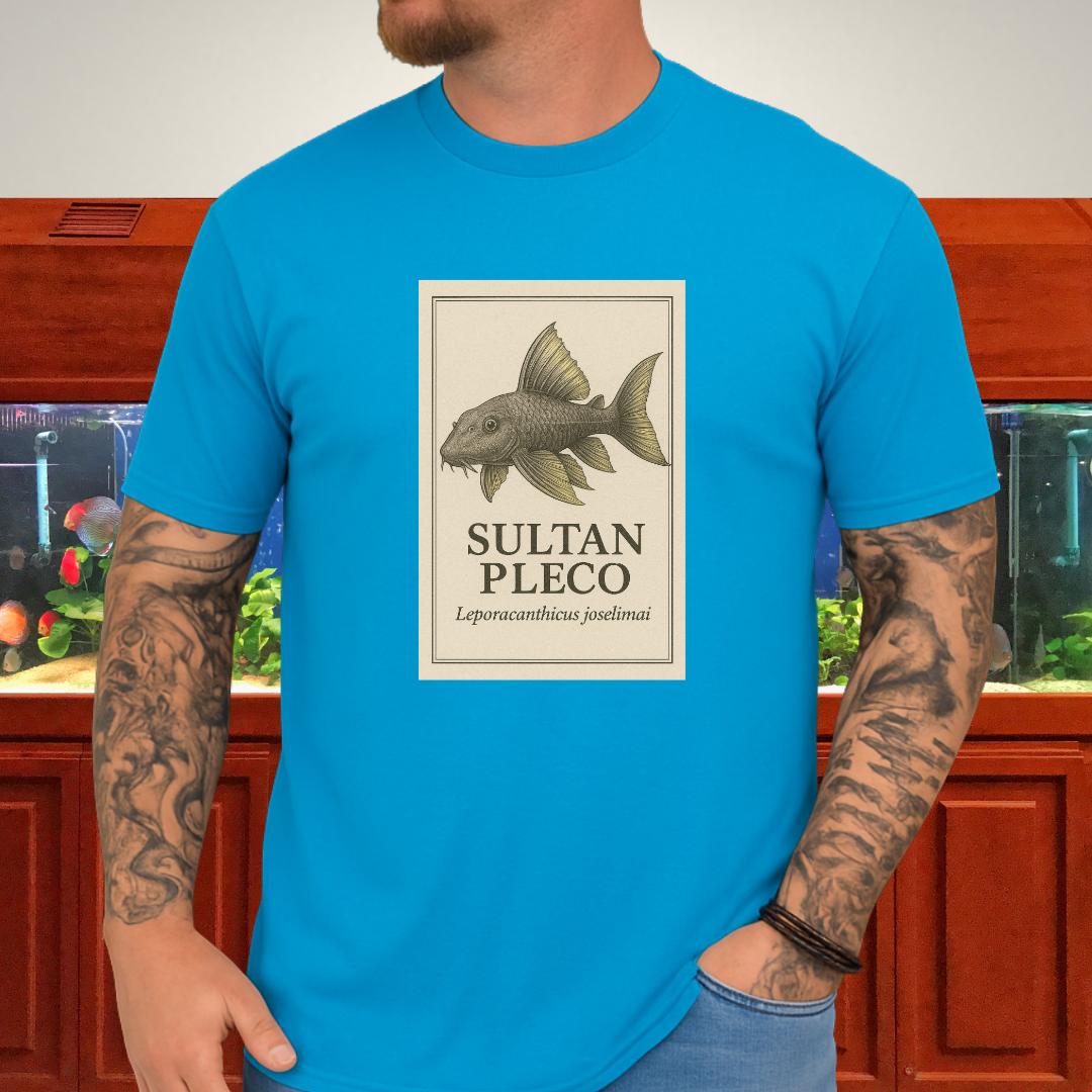 Sultan Pleco Tee – Realistic Etching Catfish Design-T-Shirt-Fish &amp; Friends Tees