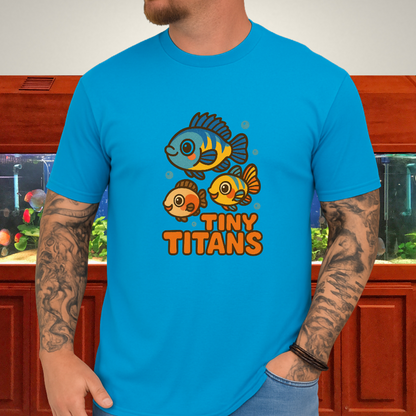 Tiny Titans Tee – Kawaii Dwarf Cichlid Cartoon Design