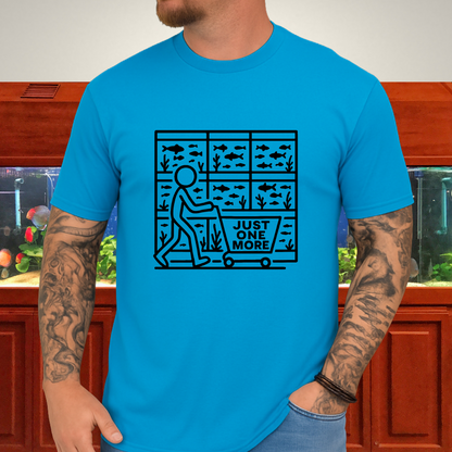 One More Tank T-Shirt – Stick Figure Aquarium Hobby Humor