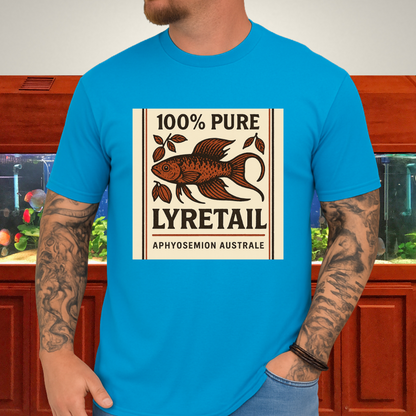 100% Pure Lyretail Tee – Chocolate Australe Killifish Retro Design