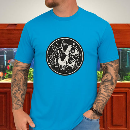Double the Charm Tee – Panda Corydoras Retro Woodcut-T-Shirt-Fish &amp; Friends Tees