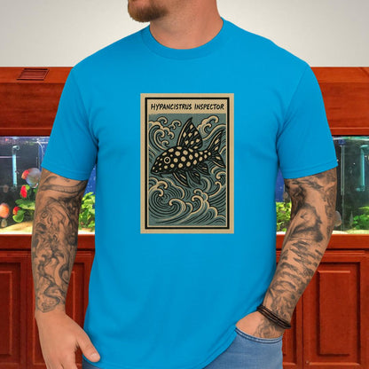 Snowball Pleco Tee – Ukiyo-e Woodblock Aquarium Art-T-Shirt-Fish &amp; Friends Tees