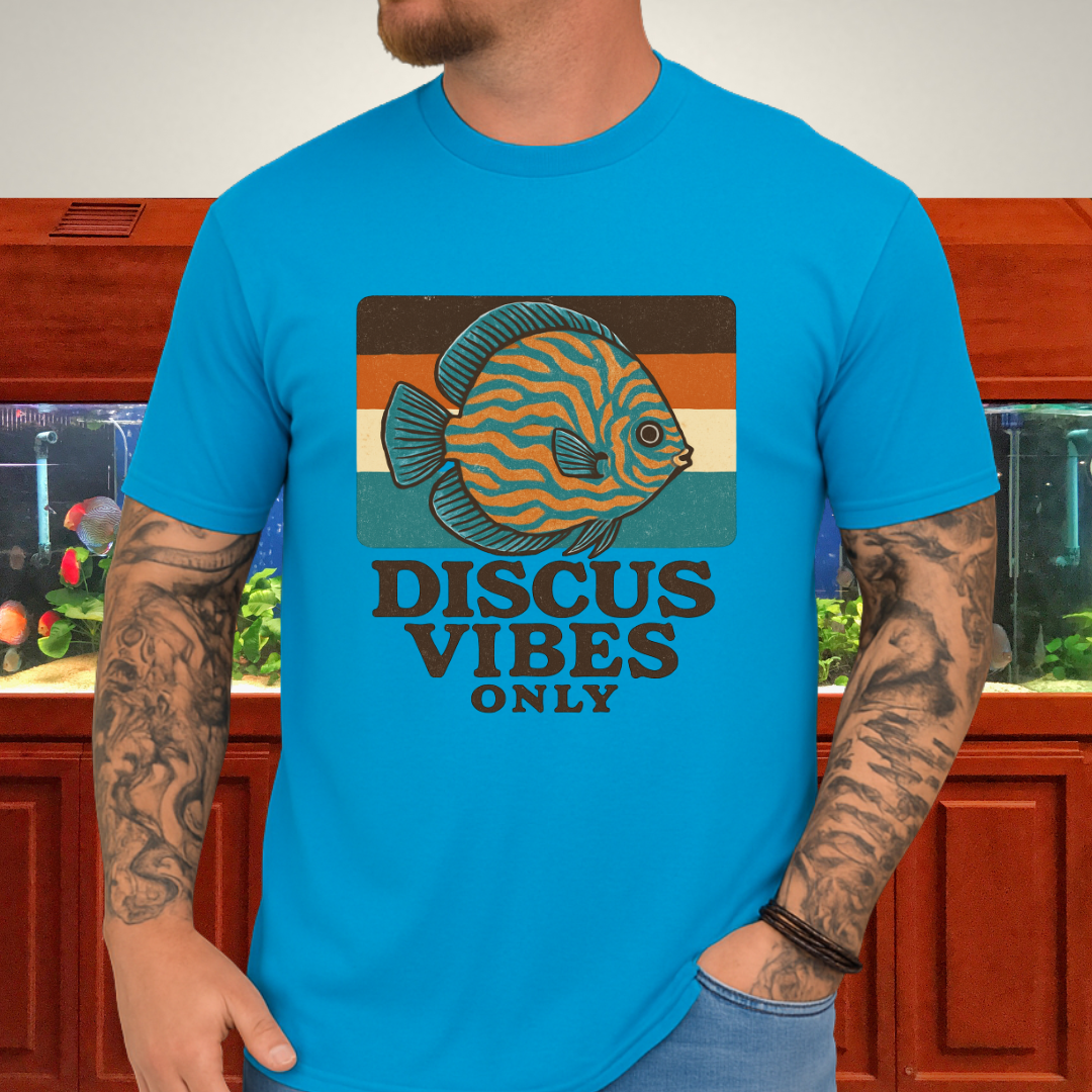 Retro Discus Fish T-Shirt – 70s Groovy Aquarium Style