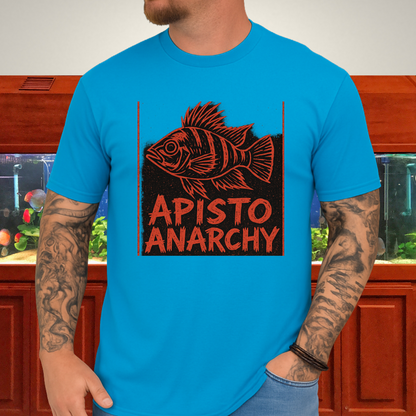Apisto Anarchy Tee – Punk Band Poster Cichlid Design