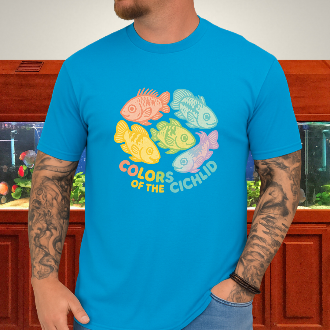 Colors of the Cichlid Tee – Rainbow Apistogramma Kawaii Design