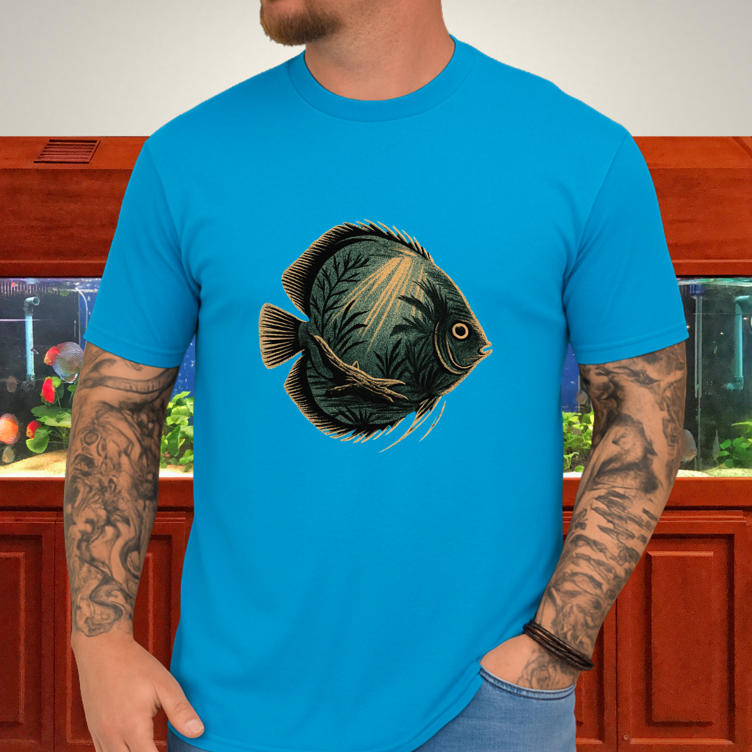 Tropical Surrealism: Heckel Discus with Amazon Scene Tee